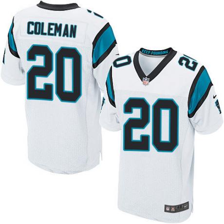 Carolina Panthers #20 Kurt Coleman White Elite Jersey