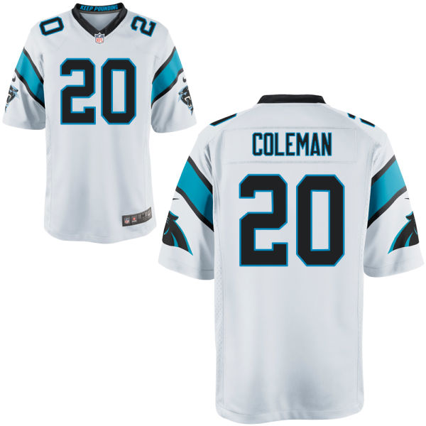 Carolina Panthers #20 Kurt Coleman White Game Jersey