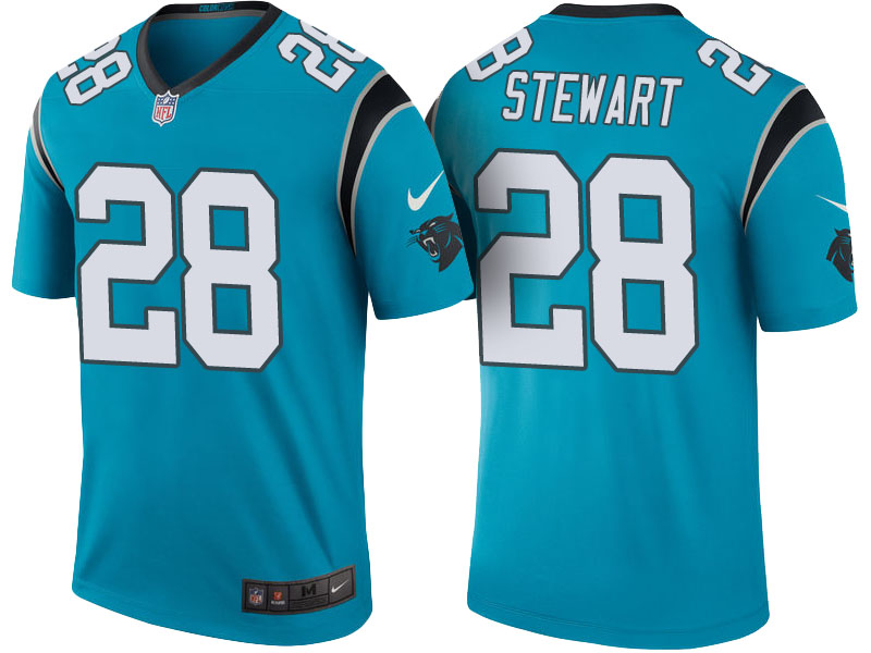 Carolina Panthers #28 Jonathan Stewart Blue Color Rush Legend Jersey