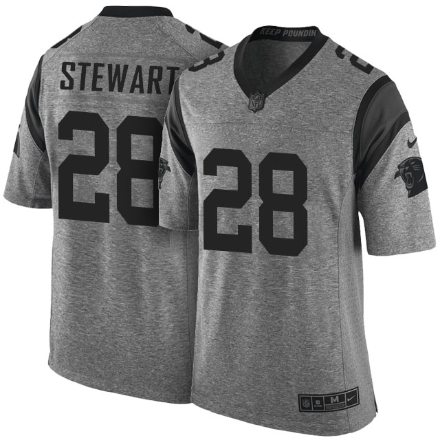 Carolina Panthers #28 Jonathan Stewart Gridiron Gray Limited Jersey