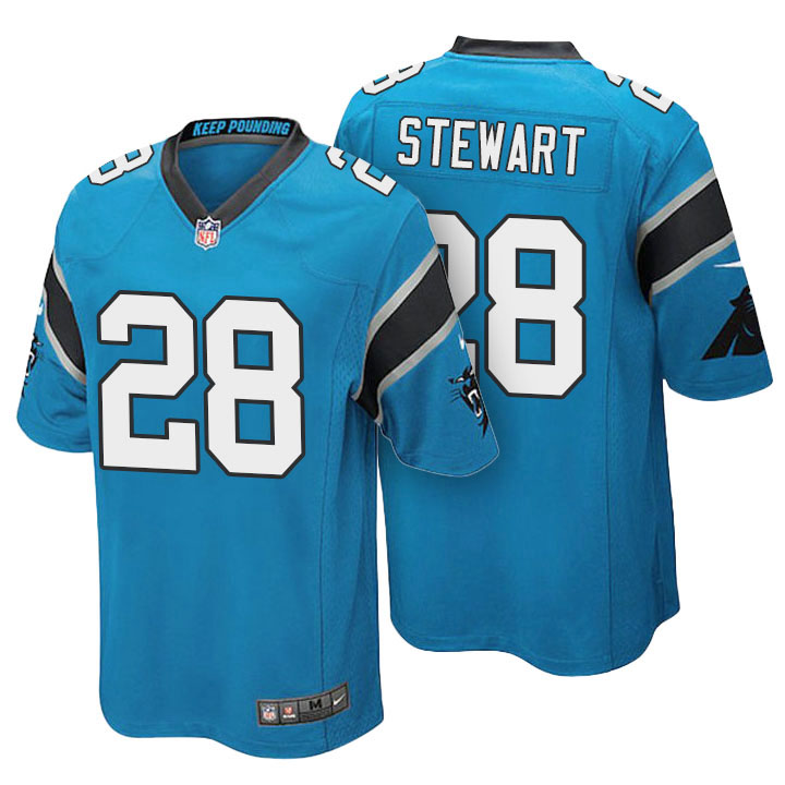 Carolina Panthers #28 Jonathan Stewart Light Blue Color Rush Limited Jersey