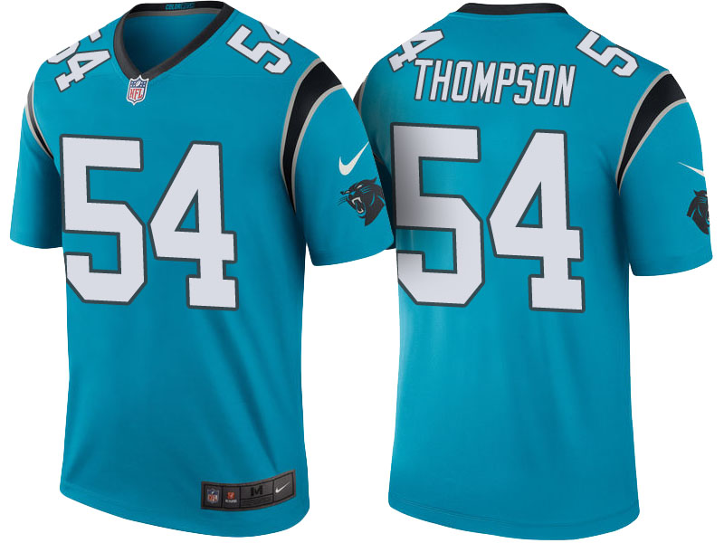 Carolina Panthers #54 Shaq Thompson Blue Color Rush Legend Jersey