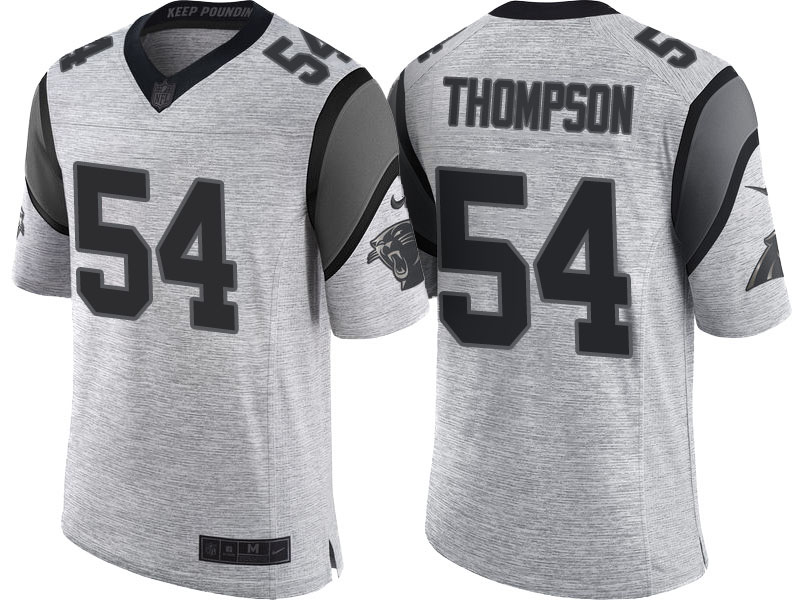 Carolina Panthers #54 Shaq Thompson 2016 Gridiron Gray II Limited Jersey