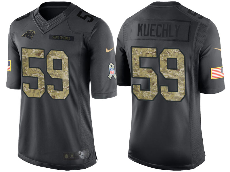 Carolina Panthers #59 Luke Kuechly Anthracite 2016 Salute to Service Limited Jersey