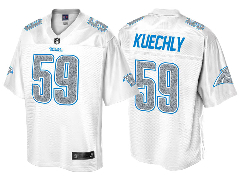 Carolina Panthers #59 Luke Kuechly Pro Line White Out Fashion Jersey