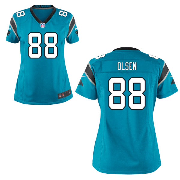 Women's Carolina Panthers #88 Greg Olsen Blue Game Jersey