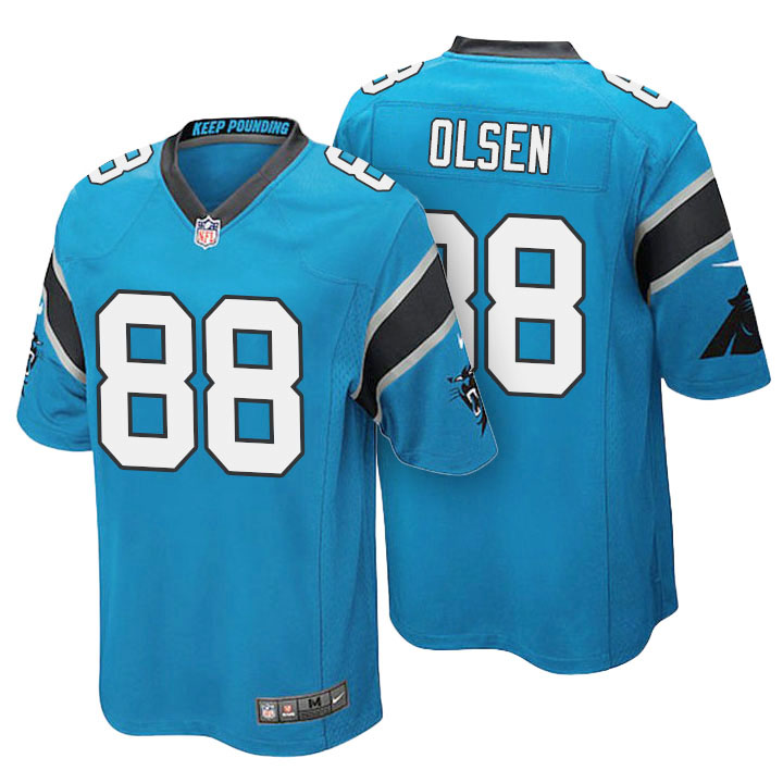 Carolina Panthers #88 Greg Olsen Light Blue Color Rush Limited Jersey