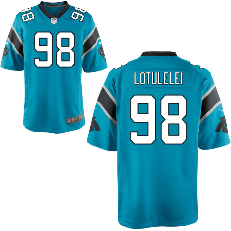 Carolina Panthers #98 Star Lotulelei Blue Alternate Game Jersey