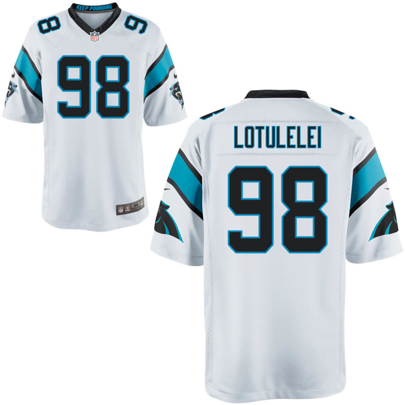 Carolina Panthers #98 Star Lotulelei White Game Jersey