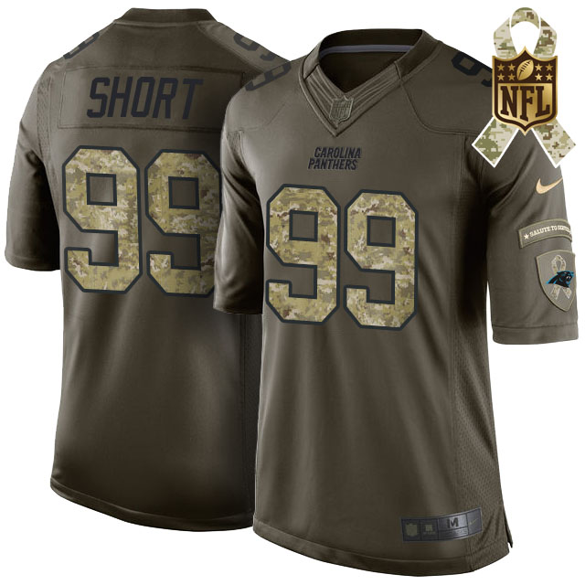 Carolina Panthers #99 Kawann Short Green Salute To Service Limited Jersey