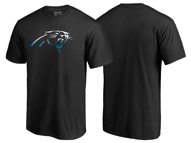 Carolina Panthers Black Gradient Logo T-Shirt