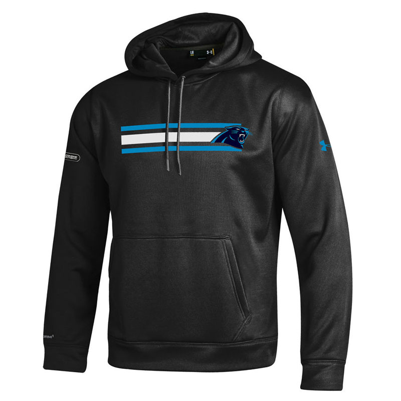 Carolina Panthers Black Under Armour NFL Combine Authentic Fleece Pullover Hoodie