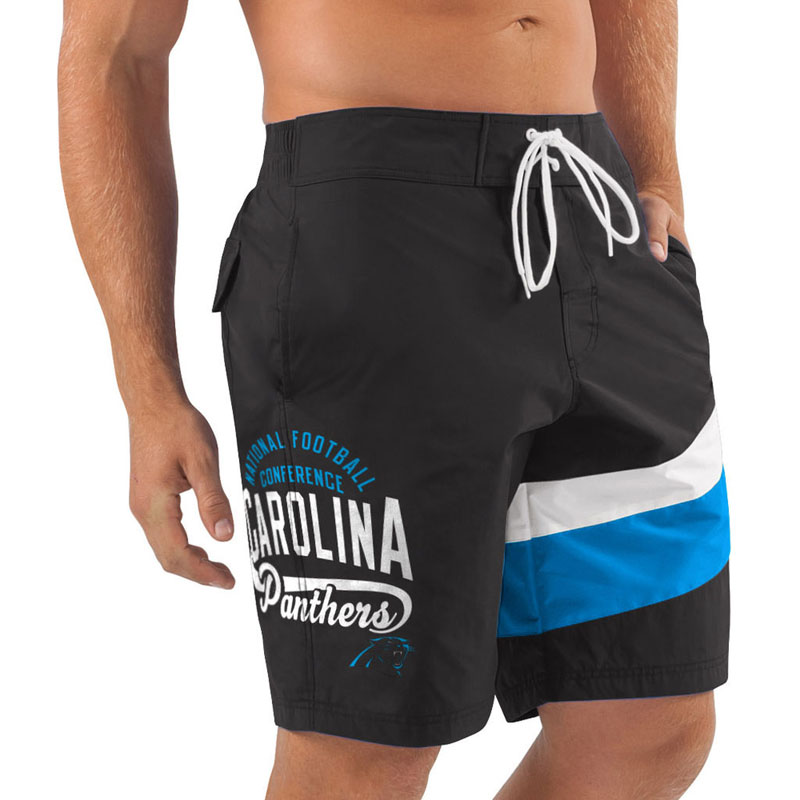 Carolina Panthers Black Winning Shot Swim Trunks