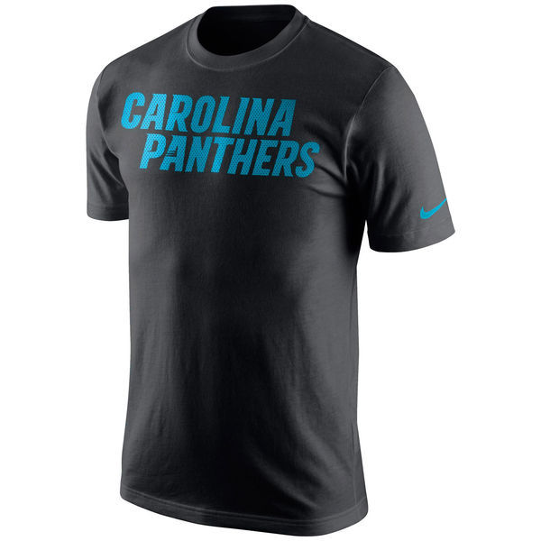 Men's Carolina Panthers Black Wordmark T-Shirt