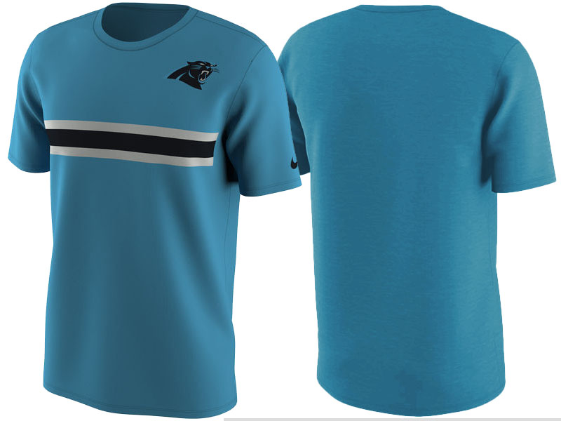 Carolina Panthers Blue Color Rush Stripe T-Shirt