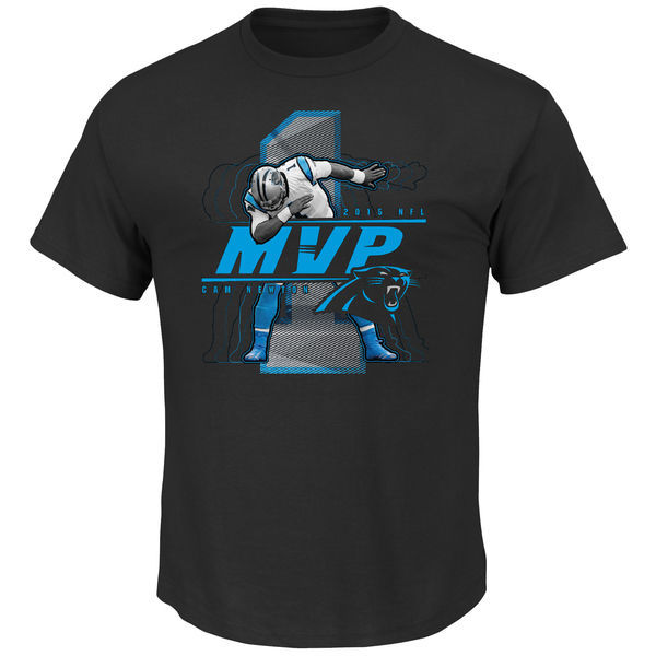 Carolina Panthers Cam Newton Black NFL Honors MVP Dab Silhouette Name and Number T-Shirt