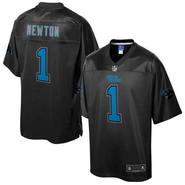 Carolina Panthers #1 Cam Newton Pro Line Black Reverse Fashion Jersey