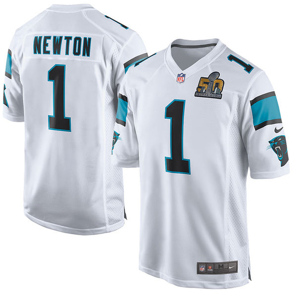 Carolina Panthers #1 Cam Newton White Super Bowl 50 Game Event Jersey (Pre-Order)