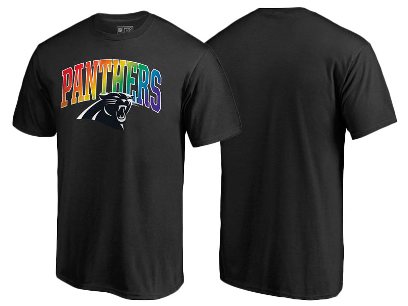 Carolina Panthers Black Pro Line by Fanatics Branded Pride T-Shirt