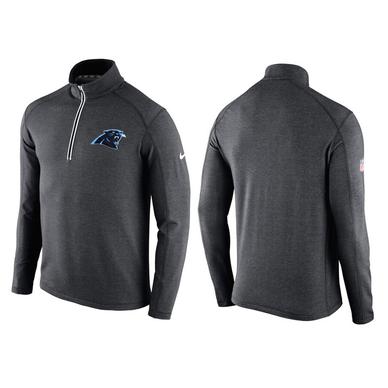 Carolina Panthers Gray Game Day Half-Zip Knit Performance Tri-Blend Jacket