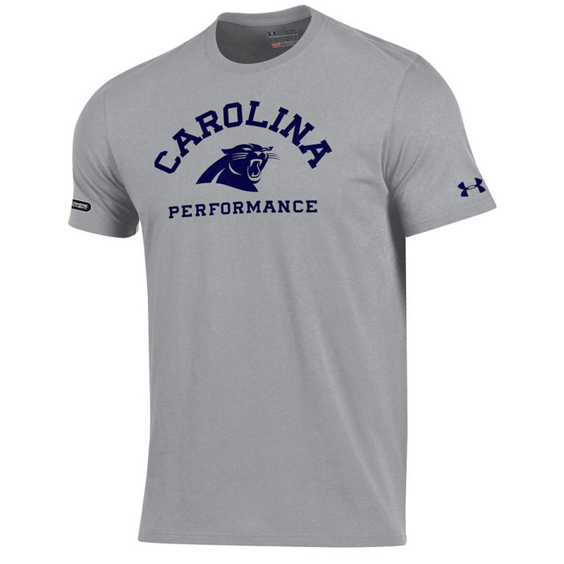 Carolina Panthers Gray Under Armour NFL Combine Authentic Arch Logo Performance T-Shirt