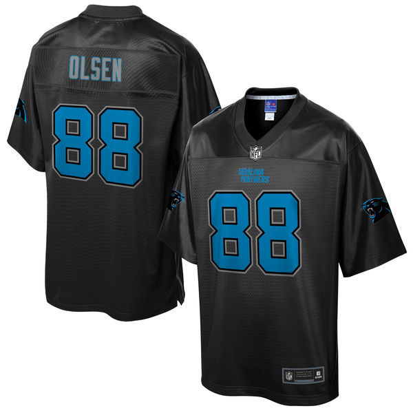 Carolina Panthers #88 Greg Olsen Pro Line Black Reverse Fashion Jersey