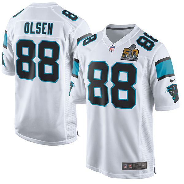 Carolina Panthers #88 Greg Olsen White Super Bowl 50 Game Event Jersey (Pre-Order)