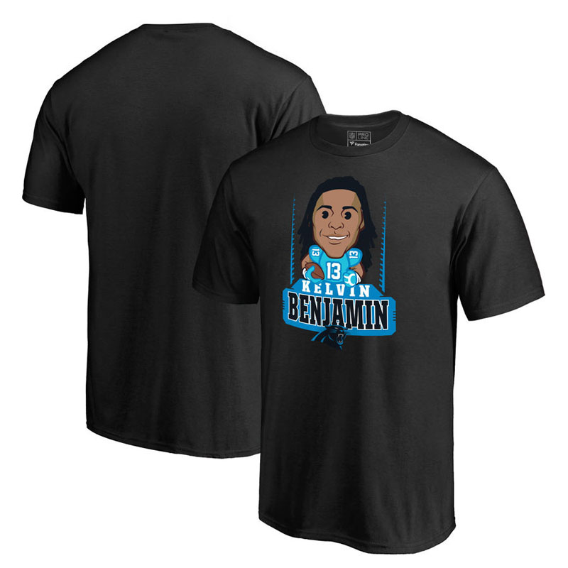 Carolina Panthers Kelvin Benjamin Black Pro Line Emoji Player T-Shirt