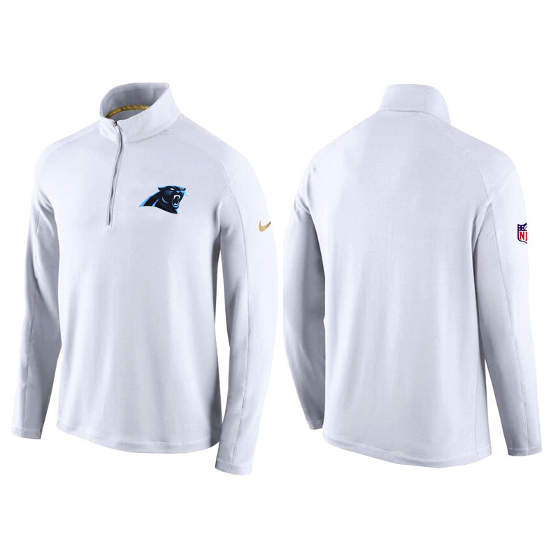 Carolina Panthers White Game Day Half-Zip Knit Performance Tri-Blend Jacket