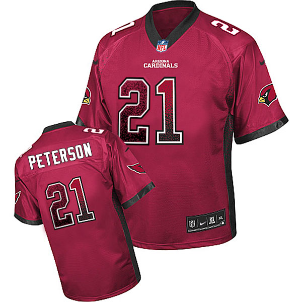 Mens Arizona Cardinals #21 Patrick Peterson Nike Red Drift Fashion Jersey