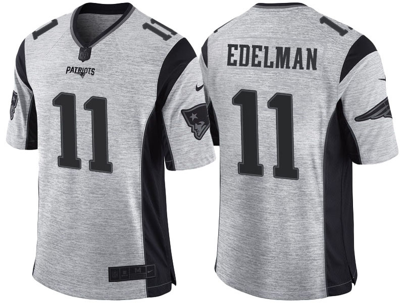 New England Patriots #11 Julian Edelman 2016 Gridiron Gray II Limited Jersey