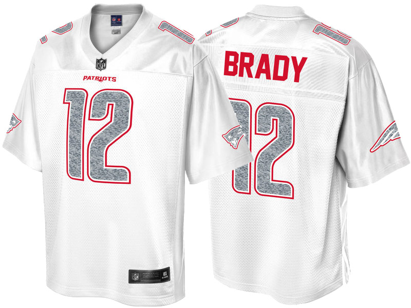 New England Patriots #12 Tom Brady Pro Line White Out Fashion Jersey