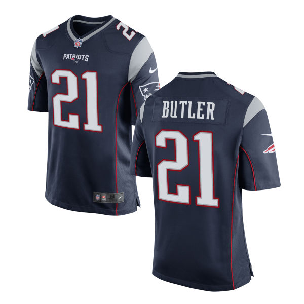 New England Patriots #21 Malcolm Butler Navy Blue Game Jersey