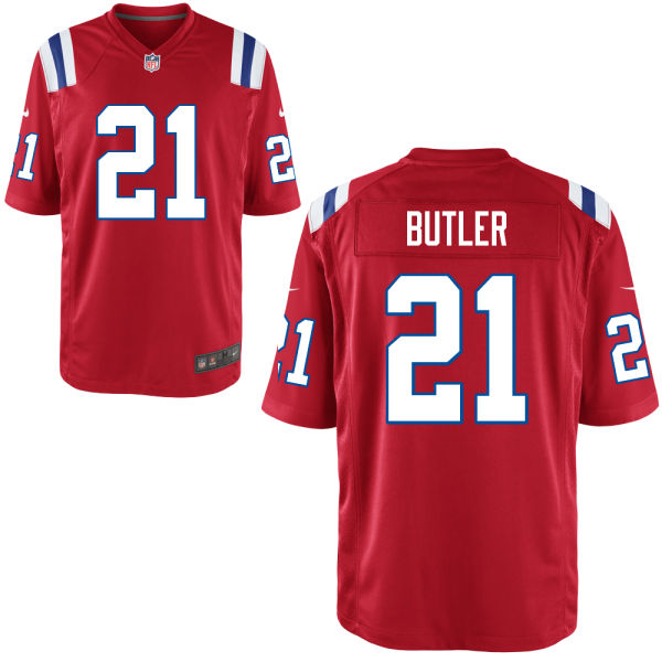 New England Patriots #21 Malcolm Butler Red Game Jersey