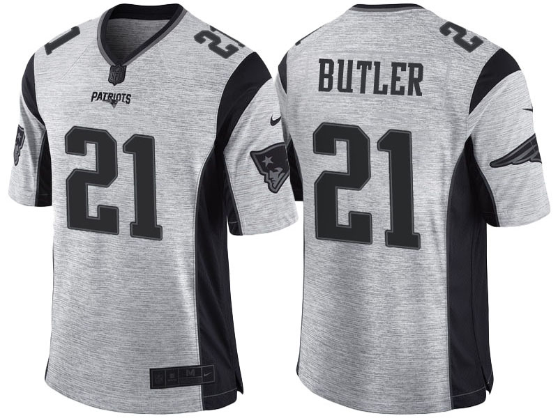 New England Patriots #21 Malcolm Butler 2016 Gridiron Gray II Limited Jersey