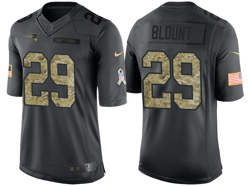 New England Patriots #29 LeGarrette Blount Anthracite 2016 Salute to Service Limited Jersey