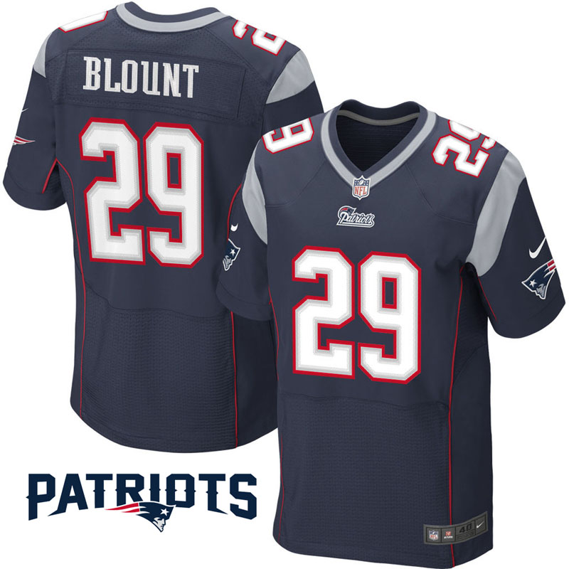 New England Patriots #29 LeGarrette Blount Navy Blue Elite Jersey