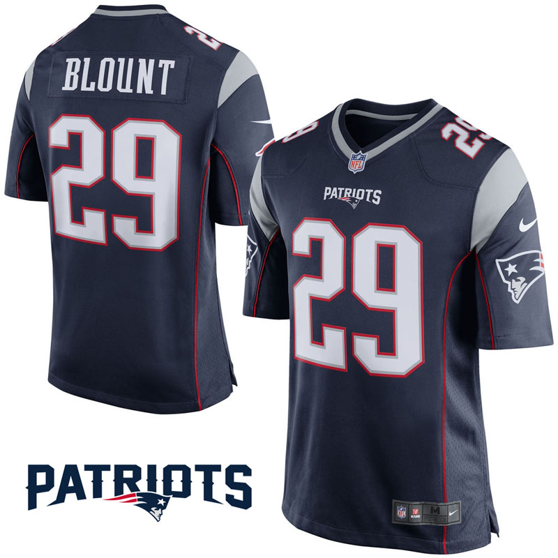 New England Patriots #29 LeGarrette Blount Navy Blue Game Jersey