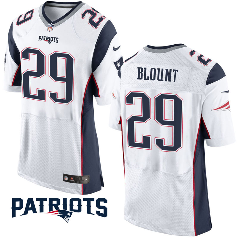 New England Patriots #29 LeGarrette Blount White Elite Jersey