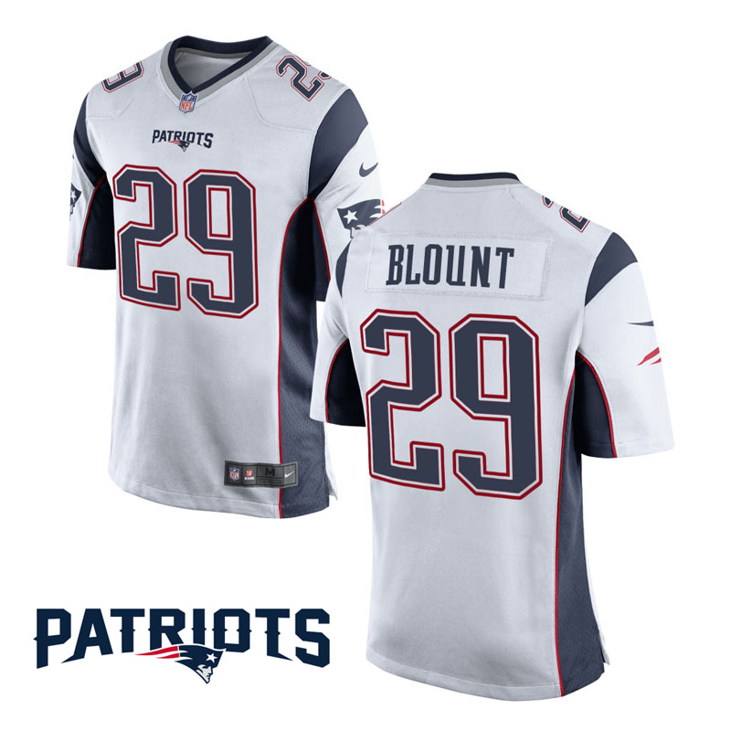 New England Patriots #29 LeGarrette Blount White Game Jersey