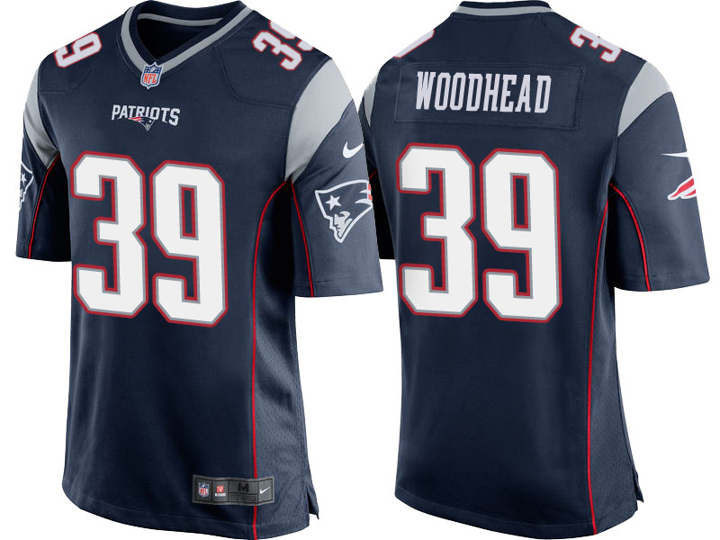 New England Patriots #39 Danny Woodhead Navy Game Jersey