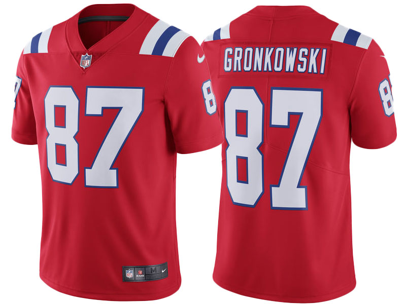 2017 New England Patriots #87 Rob Gronkowski Red Vapor Untouchable Limited Jersey