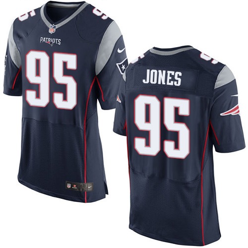 New England Patriots #95 Chandler Jones Navy Blue Elite Jersey