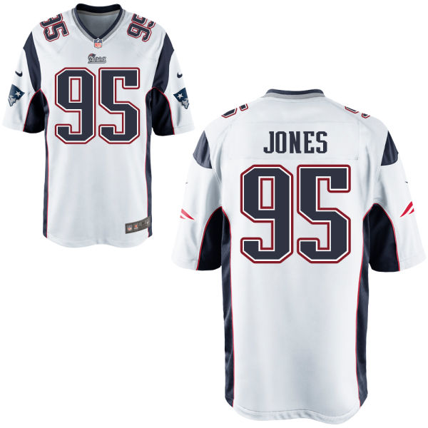 New England Patriots #95 Chandler Jones White Game Jersey