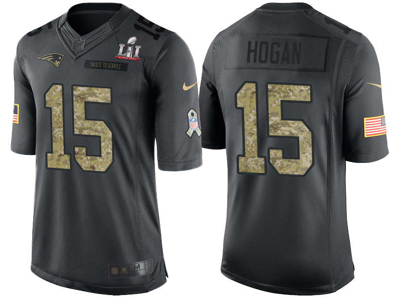 New England Patriots #15 Chris Hogan Anthracite Super Bowl LI Champions Salute to Service Limited Jersey