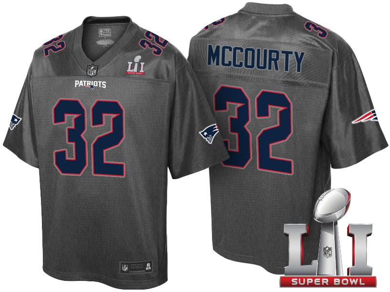 New England Patriots #32 Devin McCourty Gray Super Bowl LI Stronghold Fashion Jersey