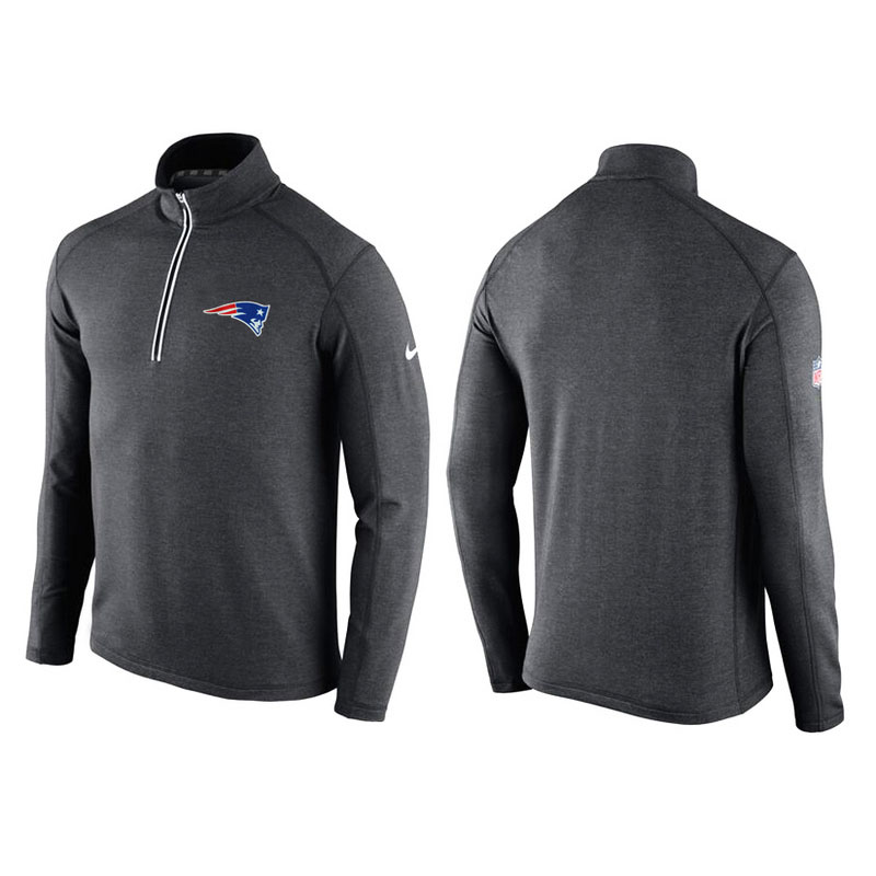 New England Patriots Gray Game Day Half-Zip Knit Performance Tri-Blend Jacket