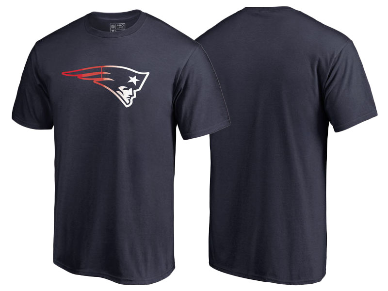 New England Patriots Navy Gradient Logo T-Shirt