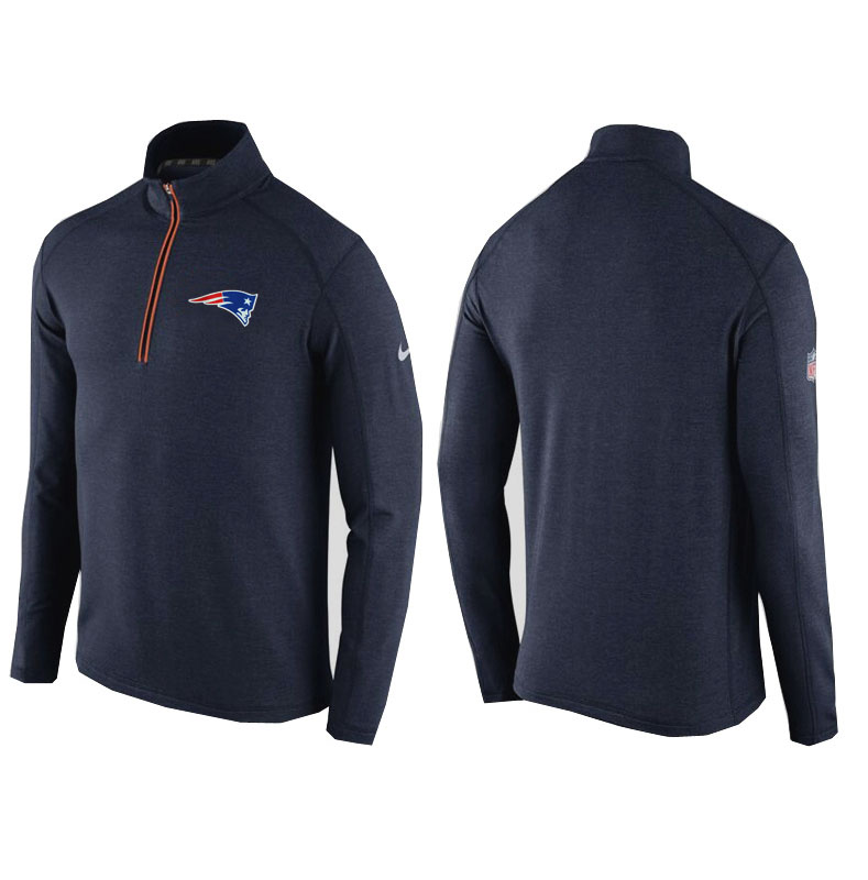 New England Patriots Navy Game Day Half-Zip Knit Performance Tri-Blend Jacket