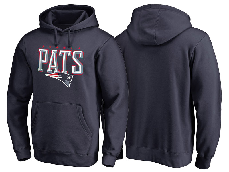 New England Patriots Navy Pro Line Hometown True Patriot Warm Pullover Hoodie